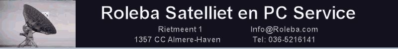 Roleba Satelliet en PC Service - Rietmeent 1 - Almere Haven - Flevoland - Roleba.com